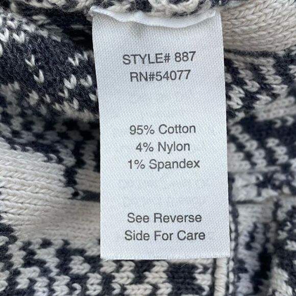 Cabi Wonderfall Me Gray & White Peplum Sweater Size Medium. #887. EUC! - Picture 5 of 6